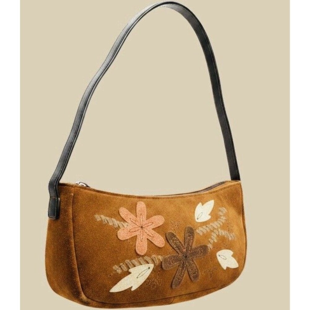 VTG Mark by Avon Brown Suede Woodland Hippie Purse Pouchette 2003